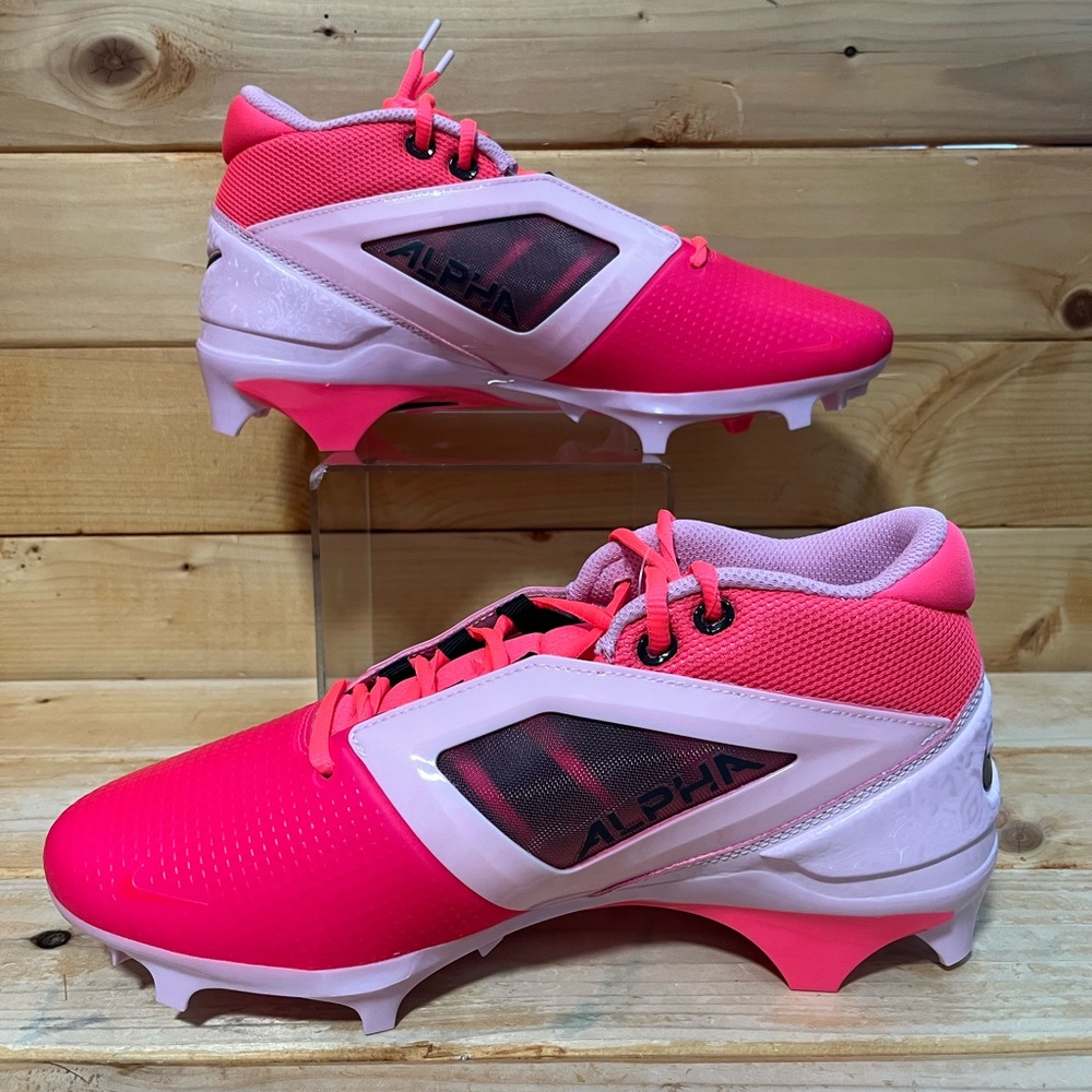 New Nike Alpha Menace 4 Pro NRG Racer Pink Football Cleats HJ4568-600 - Picture 2 of 9